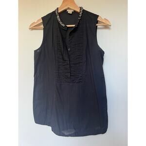 J.Crew embellished neck 100% cotton tank
